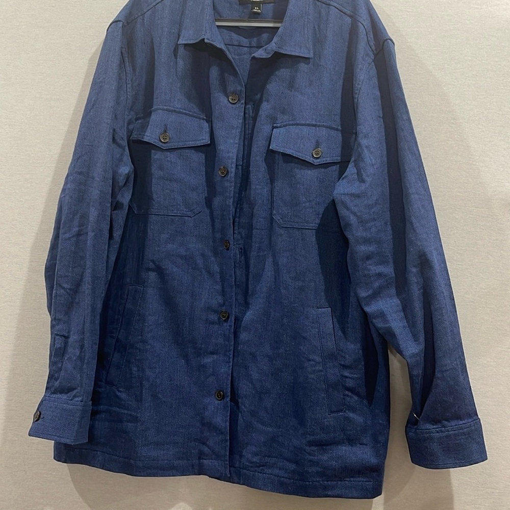 Men's Slim Linen-Blend Shirt Jacket Banana Republic